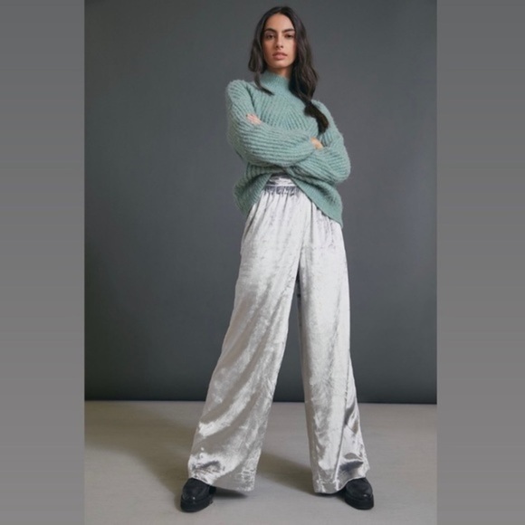 Maeve Anastacia Velvet Wide-Leg Pants - Picture 2 of 3